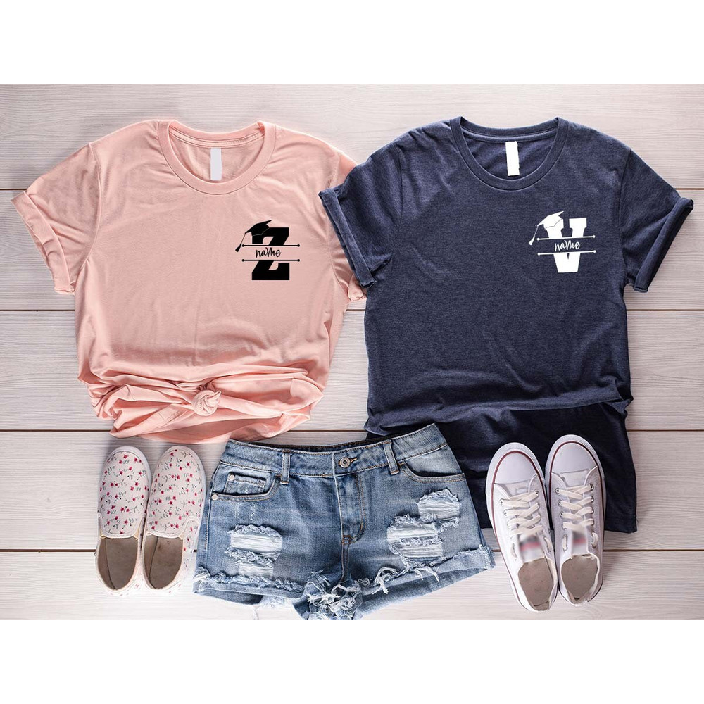 Custom Graduation Party Shirt, Personalized Gifts, Gifts for Her, High School Pocket Tees, Grad Party Shirt, Customized Senior Name Outfit - 6.jpg