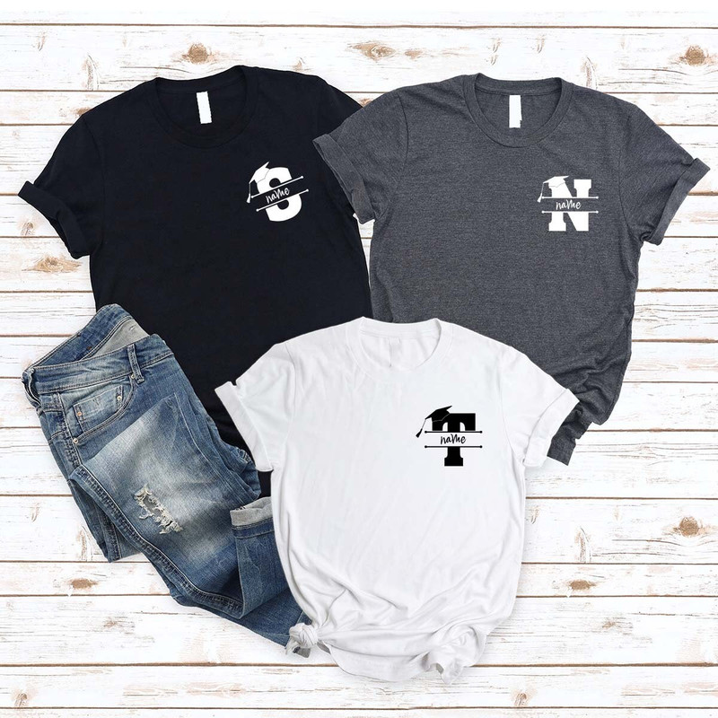 Custom Graduation Party Shirt, Personalized Gifts, Gifts for Her, High School Pocket Tees, Grad Party Shirt, Customized Senior Name Outfit - 7.jpg