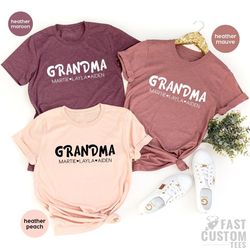 Custom Grandma Shirt, Personalization Nana T Shirt, Grandmother TShirt, Gift For Grandma, Grandmama Shirt, Mothers Day G
