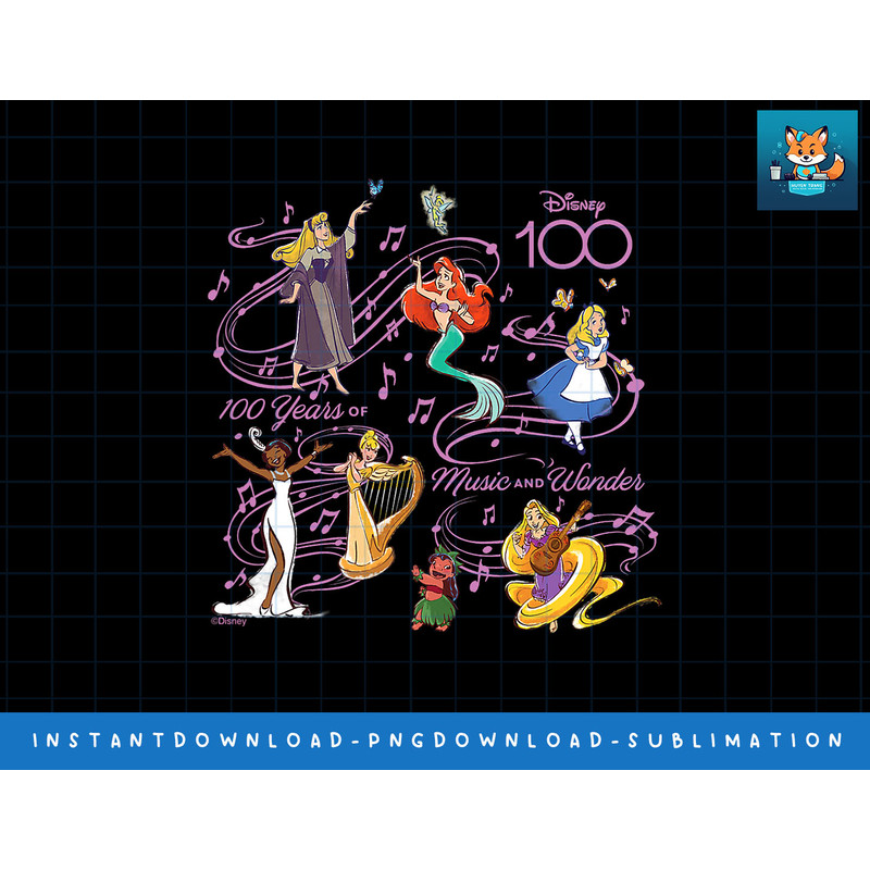 Disney 100 Years of Music and Wonder Princess Songs D100 png, sublimate, digital print.jpg