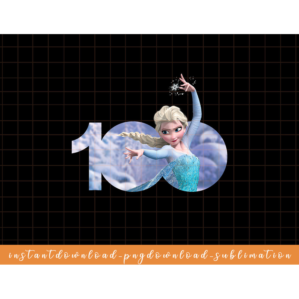 Disney 100 Anniversary Frozen Princess Elsa D100 png, sublimate, digital download.jpg