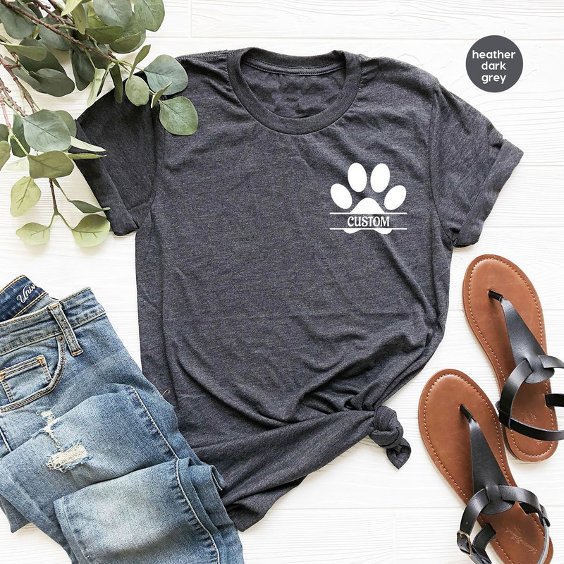 Custom Pocket Shirt for Veterinarian, Paw Print Pocket Tee for Cat Mom, Custom Pet Shirt, Gifts for Dog Dad, Custom Dog Shirt for Dog Mom - 1.jpg