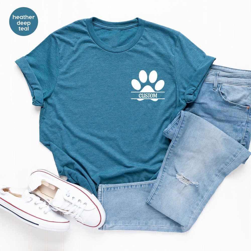 Custom Pocket Shirt for Veterinarian, Paw Print Pocket Tee for Cat Mom, Custom Pet Shirt, Gifts for Dog Dad, Custom Dog Shirt for Dog Mom - 2.jpg