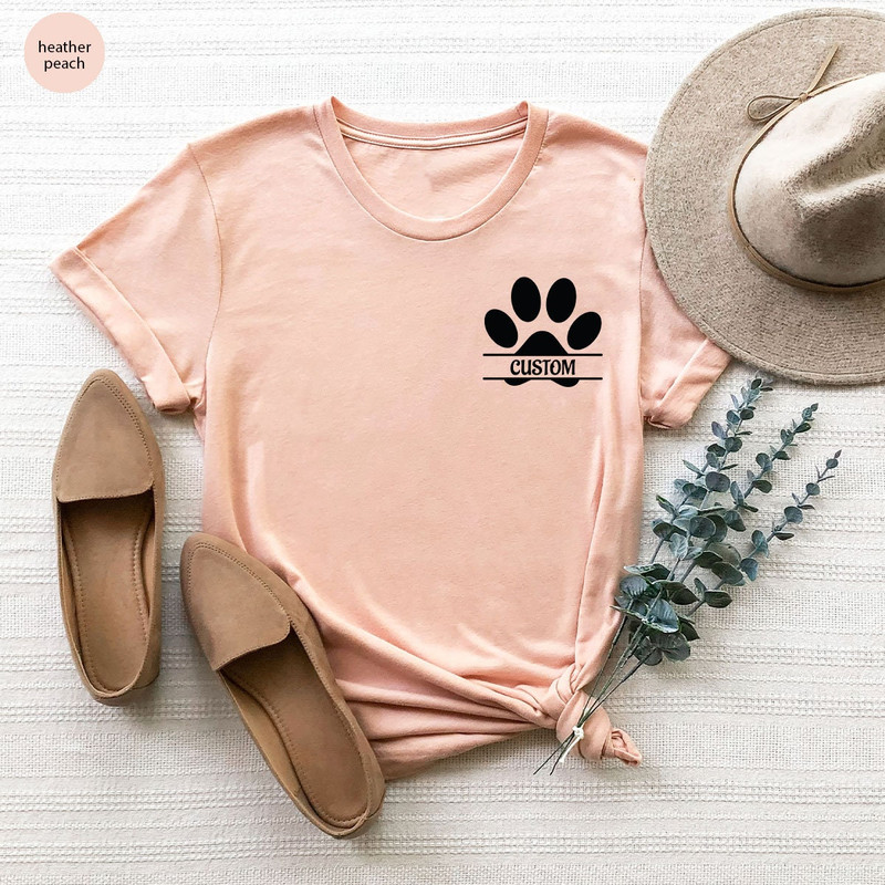 Custom Pocket Shirt for Veterinarian, Paw Print Pocket Tee for Cat Mom, Custom Pet Shirt, Gifts for Dog Dad, Custom Dog Shirt for Dog Mom - 4.jpg