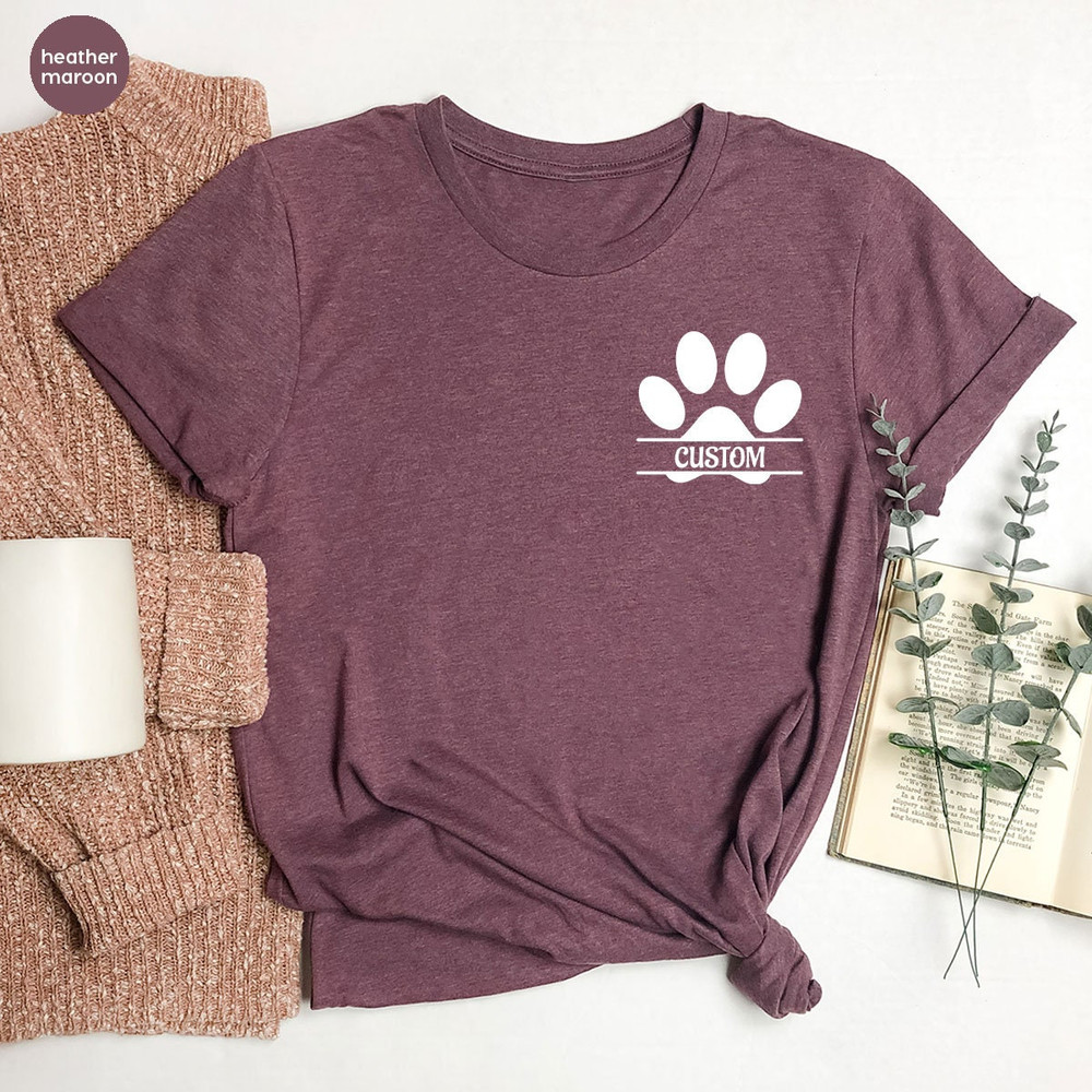 Custom Pocket Shirt for Veterinarian, Paw Print Pocket Tee for Cat Mom, Custom Pet Shirt, Gifts for Dog Dad, Custom Dog Shirt for Dog Mom - 5.jpg