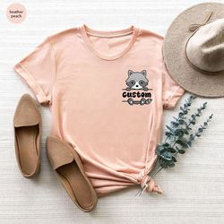custom racoon shirt, pocket racoon tees, cute racoon t-shirt, personalized racoon shirt, animal shirt, racoon sweatshirt