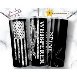 chiropractor 20 oz skinny tumbler sublimation design digital download png instant digital only, spine whisperer chiropra