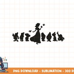 disney snow white and the seven dwarfs silhouettes png, sublimation, digital print