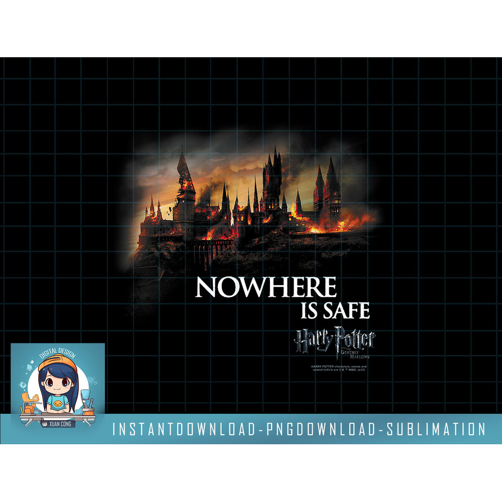 Harry Potter Burning Hogwarts png, sublimate, digital download.jpg