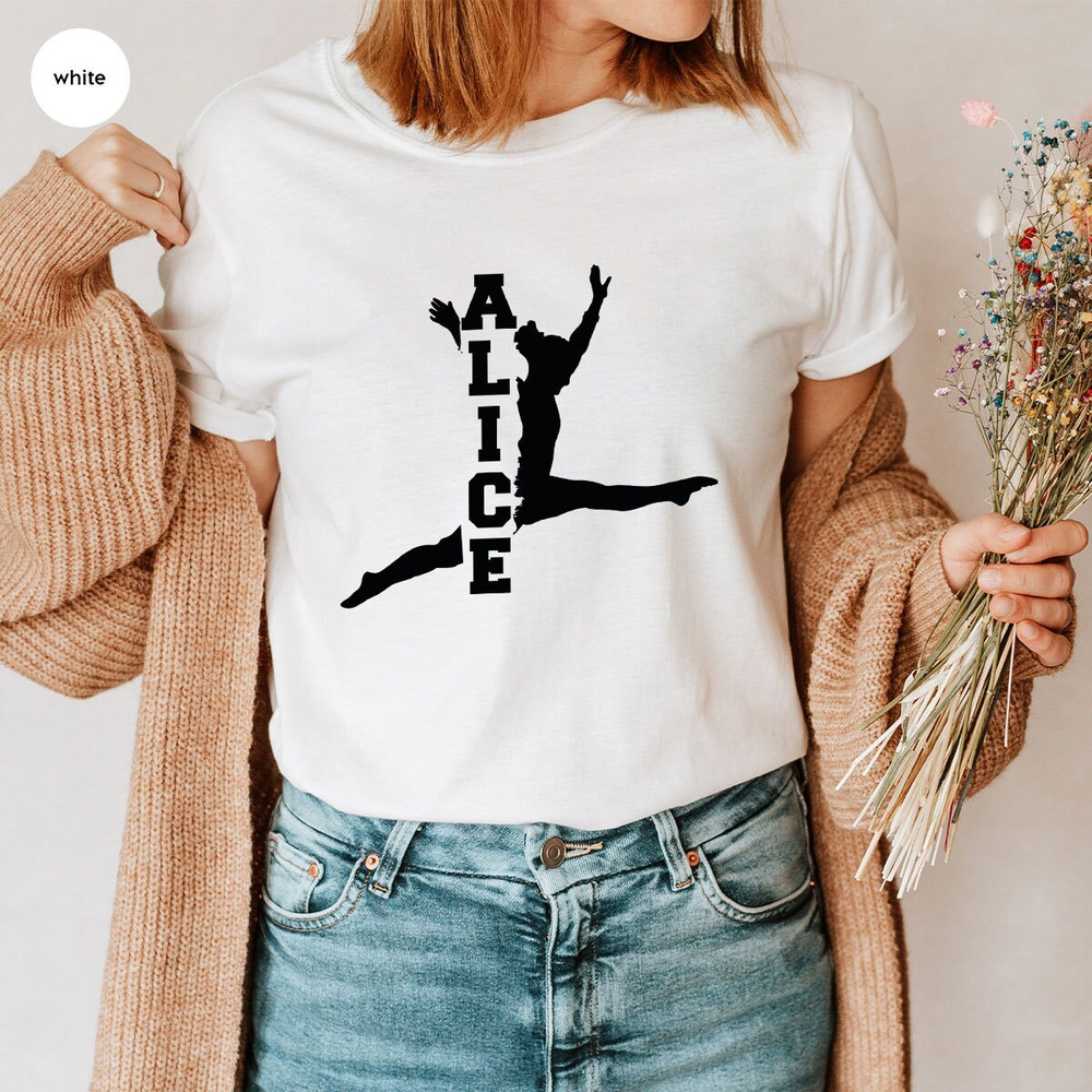 Customized Gymnastics Shirts, Cool Personalized Graphic Tees, Trendy Birthday Gift, Gymnastic TShirt, Gymnastics Mom Outfit, Sports Clothing - 3.jpg