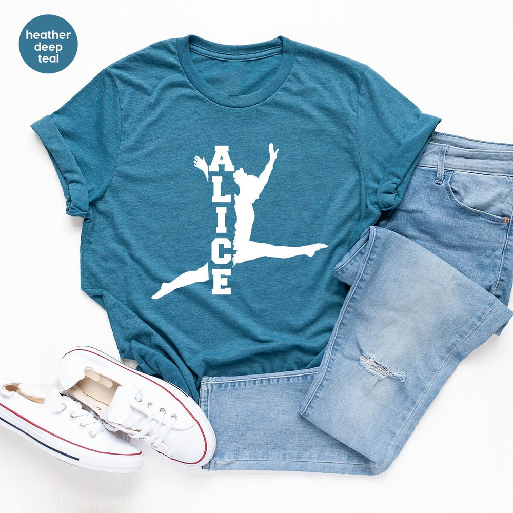 Customized Gymnastics Shirts, Cool Personalized Graphic Tees, Trendy Birthday Gift, Gymnastic TShirt, Gymnastics Mom Outfit, Sports Clothing - 5.jpg