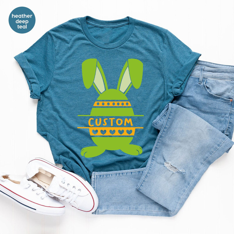 Customized Kids Easter Tees, Custom Easter Shirts, Personalized Easter Gift, Easter Egg Sweatshirt, Matching Family Tees, Easter Bunny Shirt - 3.jpg