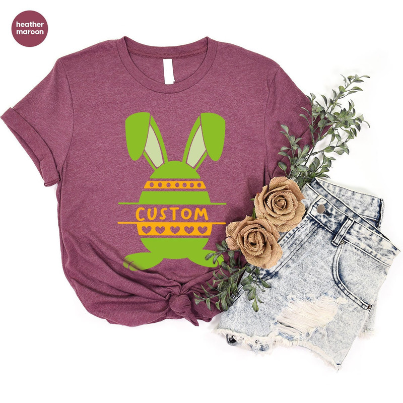 Customized Kids Easter Tees, Custom Easter Shirts, Personalized Easter Gift, Easter Egg Sweatshirt, Matching Family Tees, Easter Bunny Shirt - 4.jpg