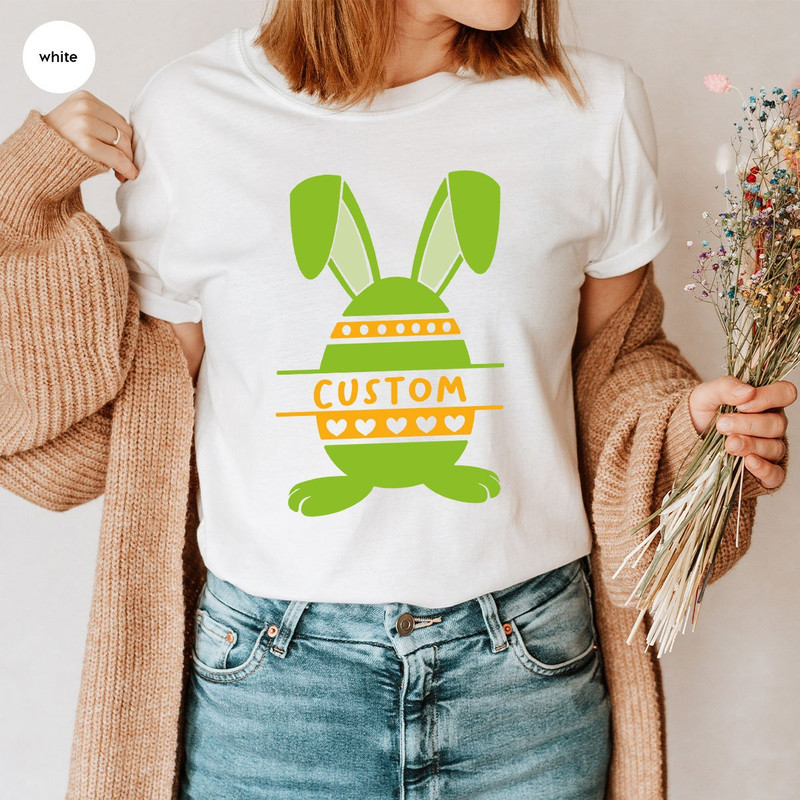 Customized Kids Easter Tees, Custom Easter Shirts, Personalized Easter Gift, Easter Egg Sweatshirt, Matching Family Tees, Easter Bunny Shirt - 5.jpg