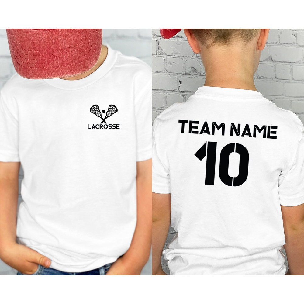 Customized Lacrosse Shirt, Matching Team Shirts, Lacrosse Senior Gift, Personalized Lacrosse Gift, Lacrosse Player Outfit, Custom Number Tee - 4.jpg