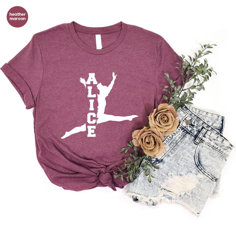 Customized Gymnastics Shirts, Cool Personalized Graphic Tees, Trendy Birthday Gift, Gymnastic TShirt, Gymnastics Mom Outfit, Sports Clothing - 7.jpg