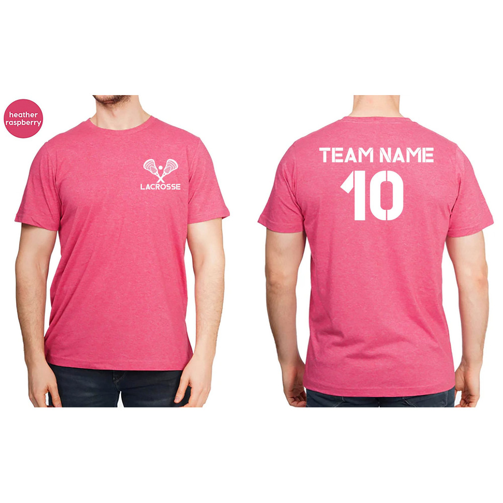 Customized Lacrosse Shirt, Matching Team Shirts, Lacrosse Senior Gift, Personalized Lacrosse Gift, Lacrosse Player Outfit, Custom Number Tee - 5.jpg