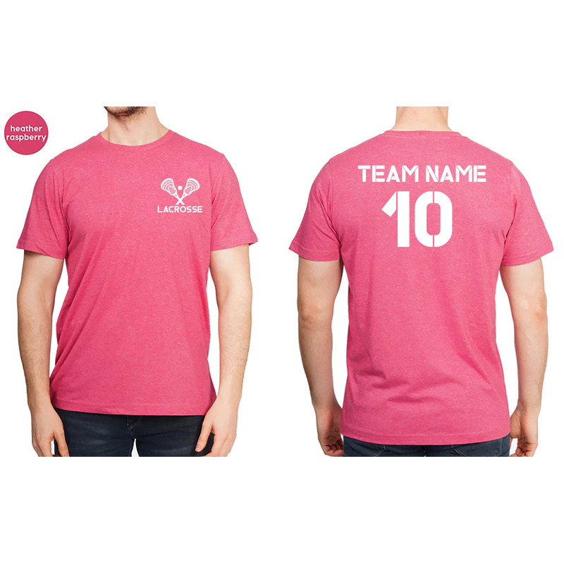 Customized Lacrosse Shirt, Matching Team Shirts, Lacrosse Senior Gift, Personalized Lacrosse Gift, Lacrosse Player Outfit, Custom Number Tee - 5.jpg