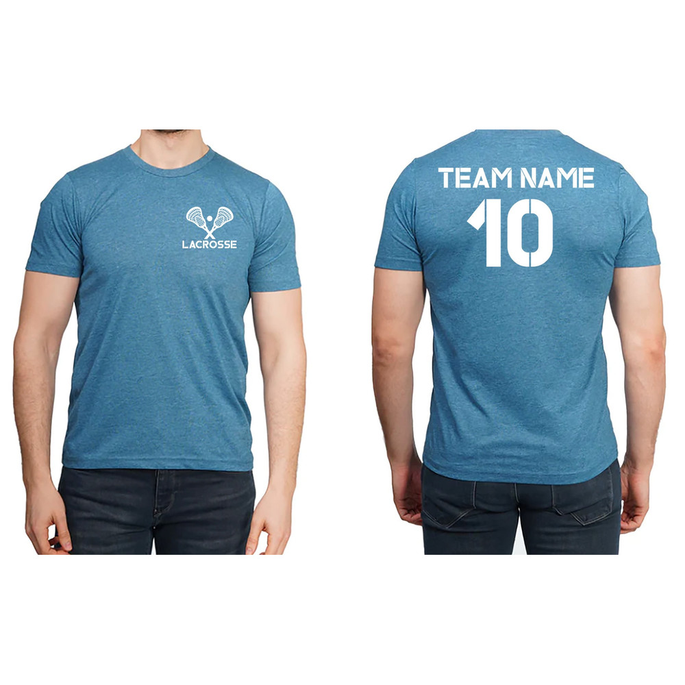 Customized Lacrosse Shirt, Matching Team Shirts, Lacrosse Senior Gift, Personalized Lacrosse Gift, Lacrosse Player Outfit, Custom Number Tee - 6.jpg