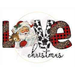 vintage santa png, love christmas label png, christmas png, sublimation graphics, tumbler graphics