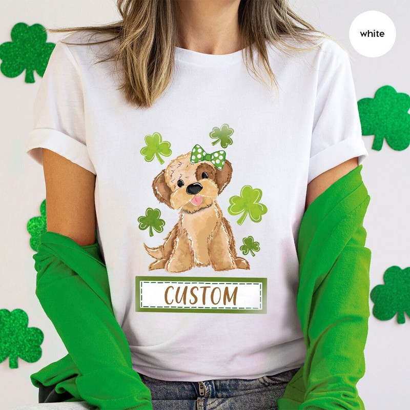 Customized St Patricks Day Shirt, Cute Shirt, Personalized Irish T-Shirt, Four Leaf Clover Shirt, Gift for Her, Graphic Tees, Shamrock Shirt - 1.jpg