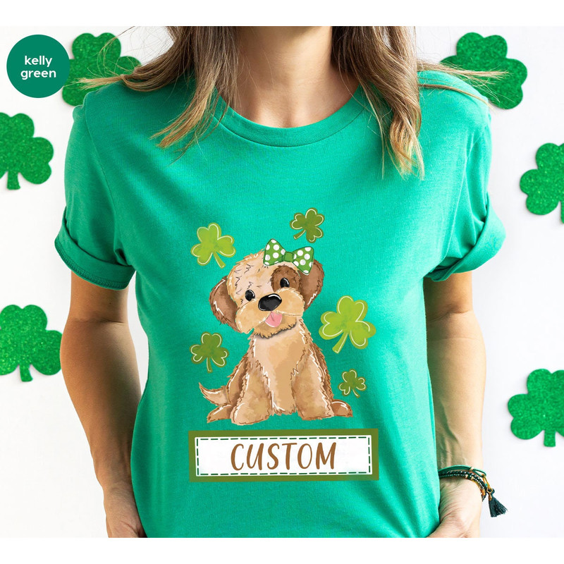 Customized St Patricks Day Shirt, Cute Shirt, Personalized Irish T-Shirt, Four Leaf Clover Shirt, Gift for Her, Graphic Tees, Shamrock Shirt - 3.jpg