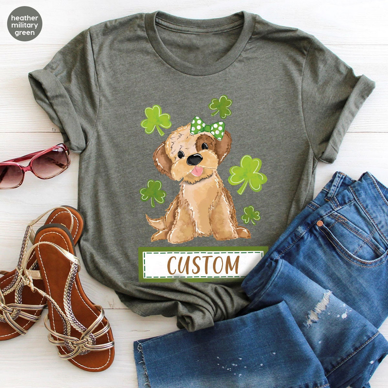 Customized St Patricks Day Shirt, Cute Shirt, Personalized Irish T-Shirt, Four Leaf Clover Shirt, Gift for Her, Graphic Tees, Shamrock Shirt - 5.jpg