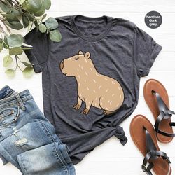 Cute Capybara Shirts, Capybara Crewneck Sweatshirts, Capybara Gifts for Kids, Capybara Graphic Tees, Shirts for Women, F