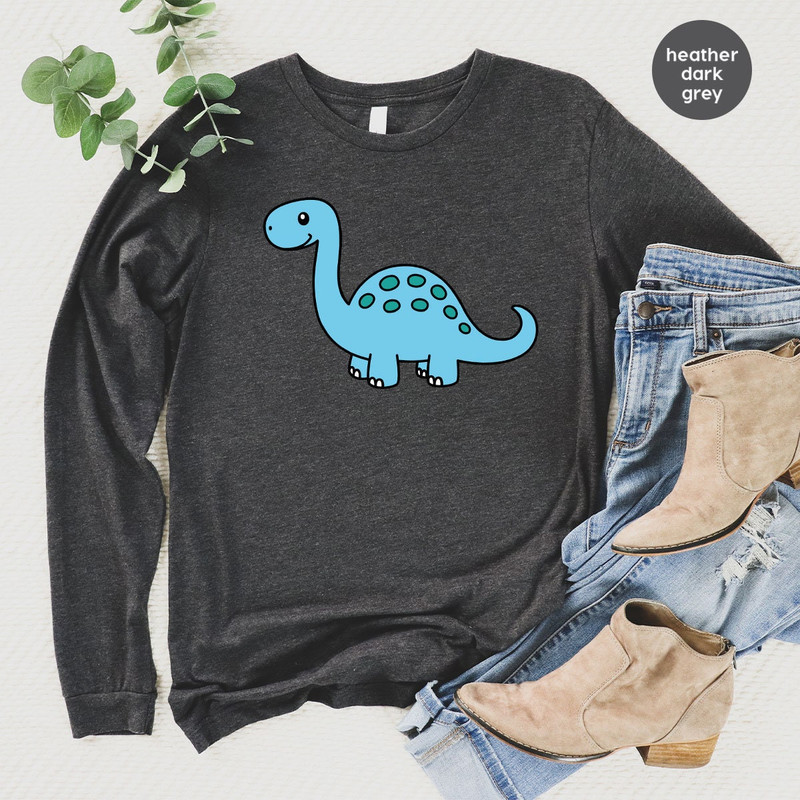 Cute Dinosaur Crewneck Sweatshirt, Dino Hoodies and Sweaters, Funny Dinosaur Graphic Tees, Animal Long Sleeve T-Shirts, Geologist Gift - 2.jpg