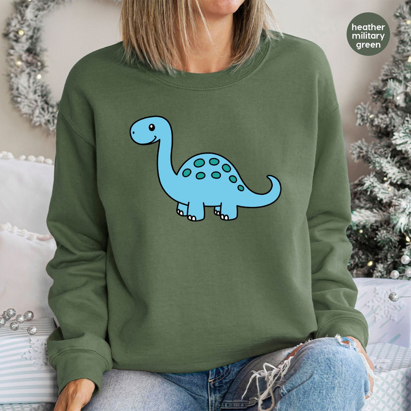 Cute Dinosaur Crewneck Sweatshirt, Dino Hoodies and Sweaters, Funny Dinosaur Graphic Tees, Animal Long Sleeve T-Shirts, Geologist Gift - 4.jpg