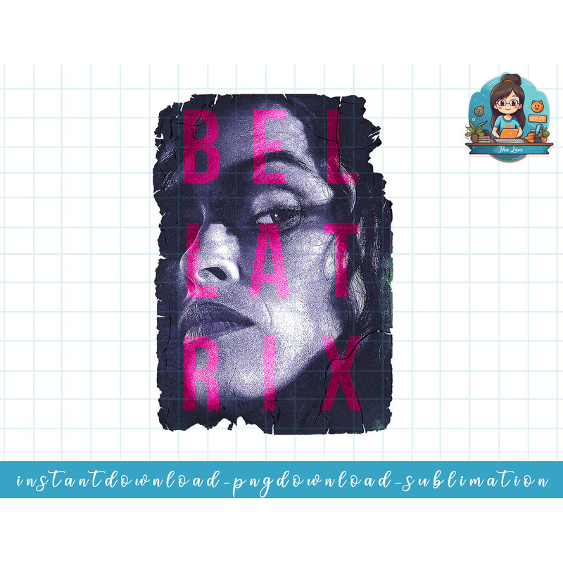 Harry Potter Bellatrix Lestrange Portrait Text Overlay png, sublimate, digital download.jpg