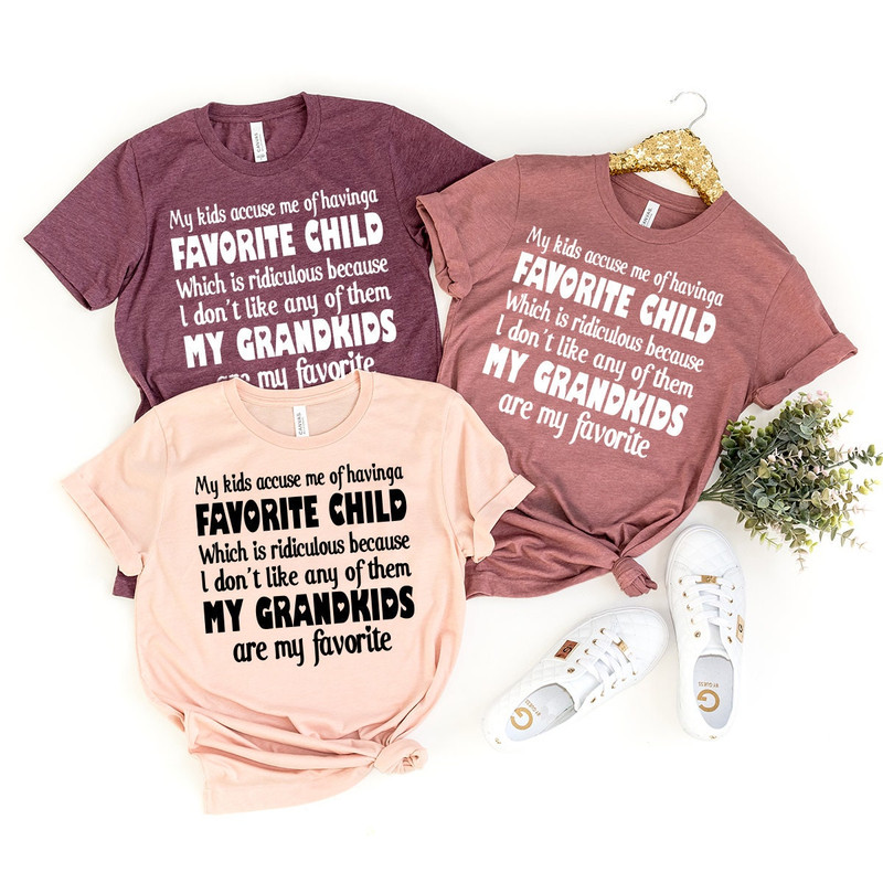Cute Grandparents Shirt, Favorite Child T-Shirt, Grandpa Tshirt, Sarcastic Family Shirt, Grandparents Gift, Best Grandkids Shirt - 6.jpg