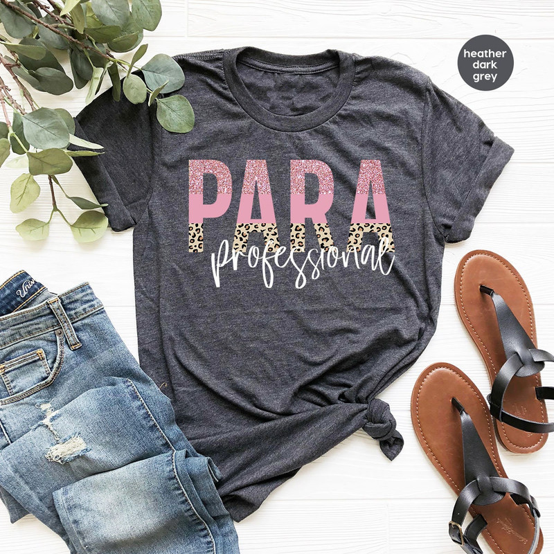 Cute Paraprofessional Shirt, Teacher Aide TShirt, Paraprofessional Gift, Paraeducator Tee, Leopard Print Teacher Tee, Teacher Assistant Gift - 4.jpg