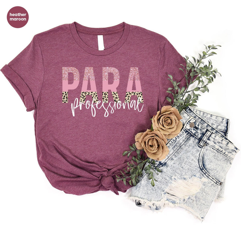 Cute Paraprofessional Shirt, Teacher Aide TShirt, Paraprofessional Gift, Paraeducator Tee, Leopard Print Teacher Tee, Teacher Assistant Gift - 5.jpg