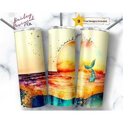 mermaid life 20 oz skinny tumbler sublimation design digital download png instant digital only, beach tumbler, ocean tum