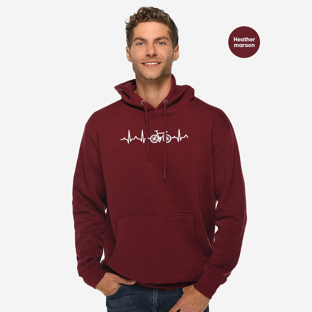 Cycling Sweatshirt, Cyclist Long Sleeve, Pocket Bicycle Hoodie, Biker Shirts, Minimalist Bicycle Sweatshirt, Bicycle Shirt, Biking Hoodie - 6.jpg