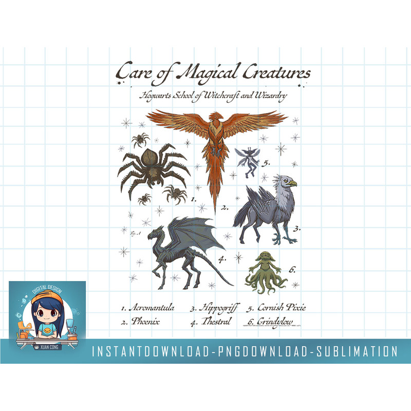 Harry Potter Care Of Magical Creatures Hogwarts School png, sublimate, digital download.jpg