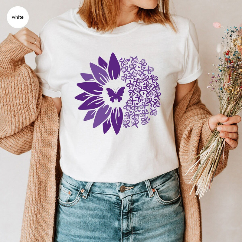 Cystic Fibrosis Survivor T-Shirt, Butterfly Shirt, Cystic Fibrosis Awareness Shirt, Cystic Fibrosis Ribbon Shirt, Cystic Fibrosis Shirt - 1.jpg