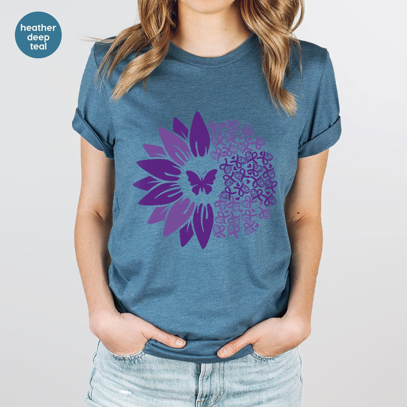 Cystic Fibrosis Survivor T-Shirt, Butterfly Shirt, Cystic Fibrosis Awareness Shirt, Cystic Fibrosis Ribbon Shirt, Cystic Fibrosis Shirt - 4.jpg