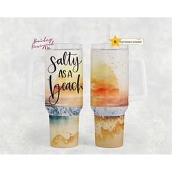 salty as a beach 40oz tumbler wrap - png tumbler design sublimation designs downloads - ocean sublimation tumbler with h