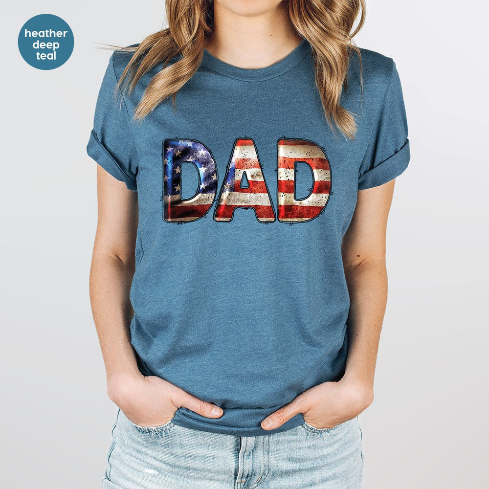 Dad Shirt, Fathers Day Gifts, 4th of July Shirt, Fathers Day Shirt, Gift for Dad, Patriotic Gift, American Flag Graphic Tees, Veteran Outfit - 3.jpg