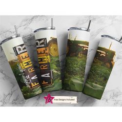 support your local  farmer 20 oz skinny tumbler farm life tractor sublimation design digital download png instant digita