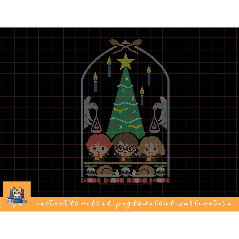Harry Potter Christmas Dinner with Harry, Ron and Hermione png, sublimate, digital download.jpg
