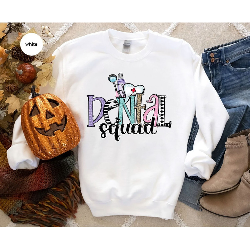 Dental Hoodies and Sweaters, Dental Squad Crewneck Sweatshirts, Dental Assistant Long Sleeve Shirts, Dentist Hooded, Dental Hygienist Gifts - 1.jpg