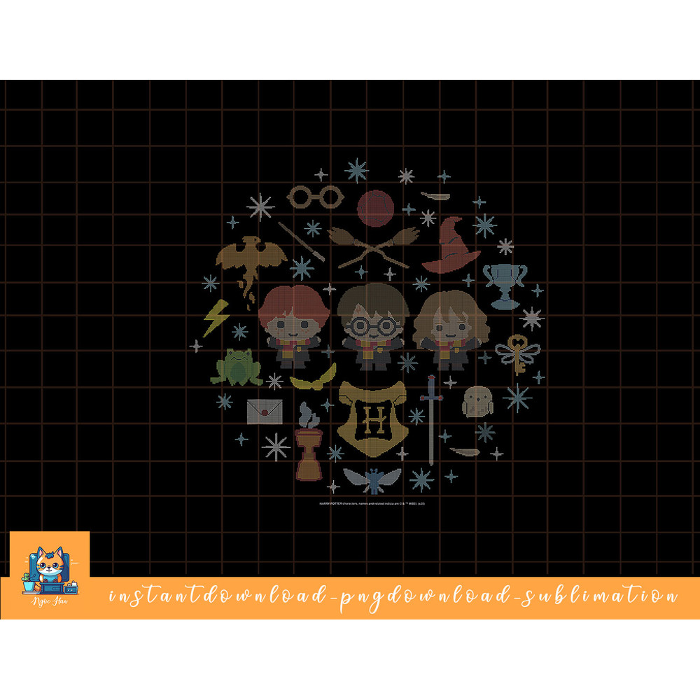 Harry Potter Christmas Group Shot Chibi Ugly Sweater png, sublimate, digital download.jpg