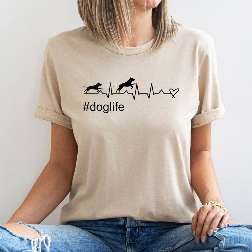 Dog Heartbeat Graphic Tees for Dog Dad, Dog Shirt Gifts for Dog Mom, Dog Unisex Crewneck Sweatshirt, Dog Owner Gifts Women, Dog Mama Gifts - 6.jpg