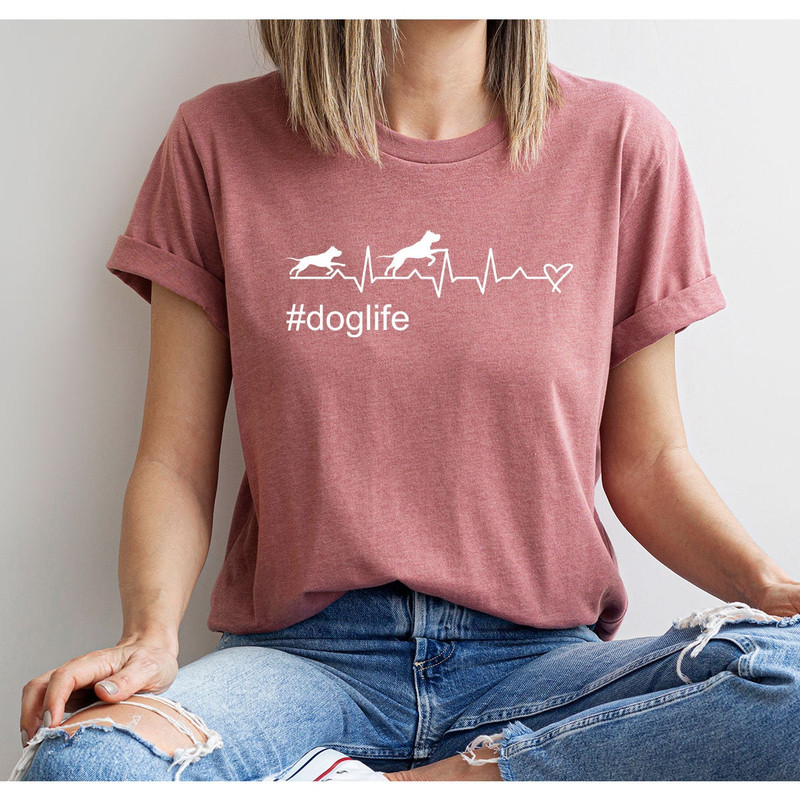 Dog Heartbeat Graphic Tees for Dog Dad, Dog Shirt Gifts for Dog Mom, Dog Unisex Crewneck Sweatshirt, Dog Owner Gifts Women, Dog Mama Gifts - 8.jpg