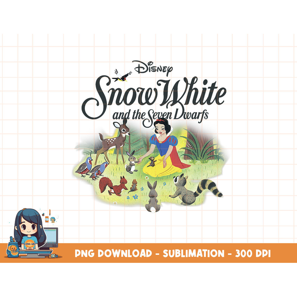Disney Snow White Animal Friends Title Logo png, sublimation, digital print.jpg