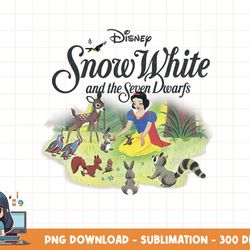 disney snow white animal friends title logo png, sublimation, digital print