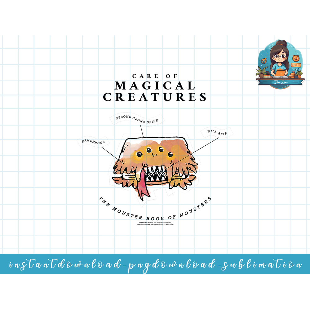 Harry Potter Care of Magical Creatures Book png, sublimate, digital download.jpg